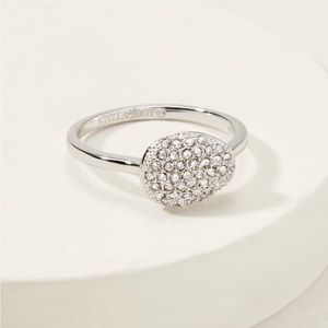 Stella & Dot Silver Ulani Pave Ring - size 9